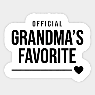 Grandma’s Favorite Official Design Sticker